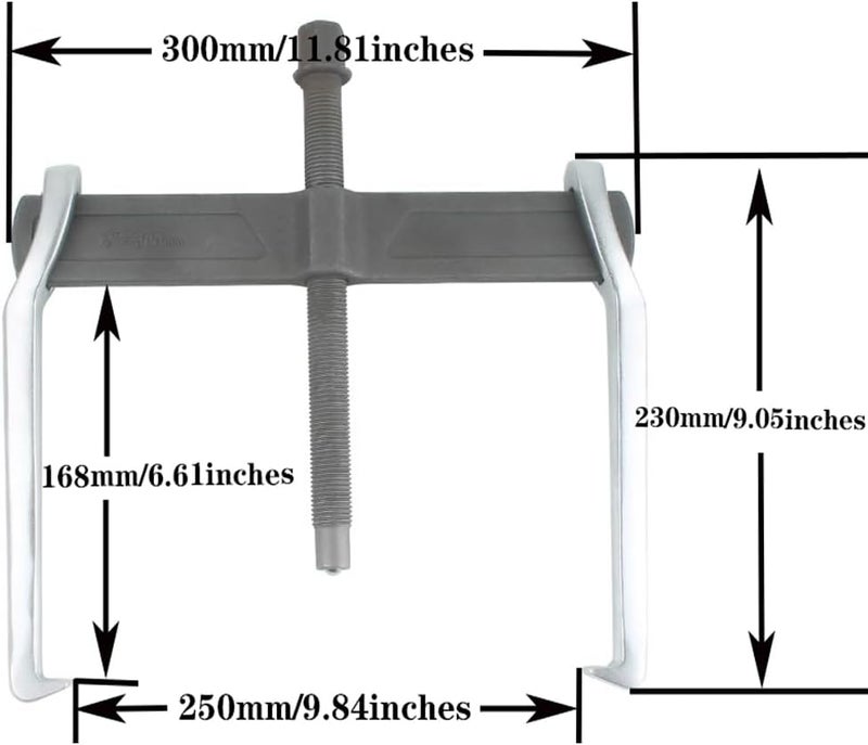 MANNIFEN 2-Jaw Gear Puller, 12 Inch 2 Claw Gears Puller for Removal of Pulley Flywheel Bearing, Puller Tool Separate Lifting Device - Image 2